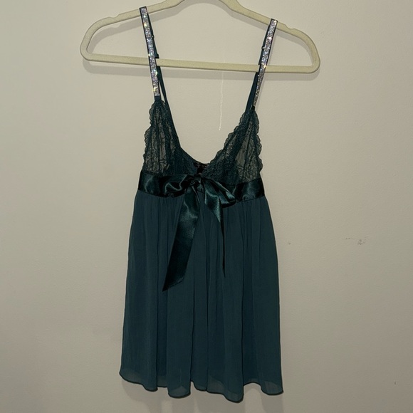 Victoria's Secret Other - 🛍️ 3/$25 Victorias Secret Pleated Babydoll Slip Dress Bling Strap